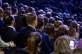 People attend business conference in congress hall Royalty Free Stock Photo