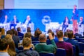 People attend business conference in congress hall Royalty Free Stock Photo