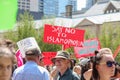 TORONTO, CANADA - AUGUST 11, 2018: STOP THE HATE RALLY AT NATHAN PHILLIP SQUARE.