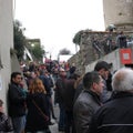 People attending a concert during festival in Aude