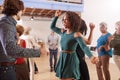 People Attending Dance Class In Community Center Royalty Free Stock Photo
