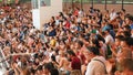 People attending the show at the stadium