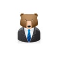 People Avatar Icons - Bear Businessman