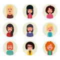 People avatars collection. Business characters, businesswoman.