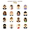 People avatars collection,business man and business woman Royalty Free Stock Photo