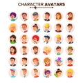 People Avatars Collection Vector. Default Characters Avatar. Cartoon Flat Isolated Illustration Royalty Free Stock Photo