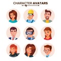 People Avatars Collection Vector. Default Characters Avatar. Cartoon Web Isolated Illustration Royalty Free Stock Photo