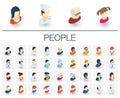 People and Avatars isometric icons. 3d vector Royalty Free Stock Photo