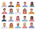 People avatars. Multiethnic human portraits