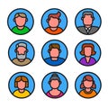 People avatars set Royalty Free Stock Photo