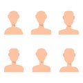 People avatars vector set. Profiles for resume and other props. Profile picture icons. Male and female avatars faces. Modern Royalty Free Stock Photo