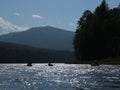 People are awesome - kayak trip down the river in wilderness