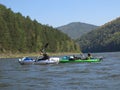 People are awesome - kayak trip down the river in wilderness