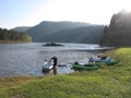 People are awesome - kayak trip down the river in wilderness