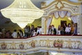 People on balcony at Golden Room of Surikov Hall