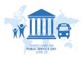 United Nations Public Service Day vector Royalty Free Stock Photo