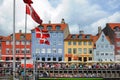 People on bank in Copenhagen, Denmark