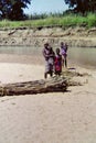 People on the banks of the White Volta river in northern Ghana, c.1959