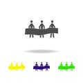 people with banners multicolored icons. Elements of protest and rallies icon. Signs and symbol collection icon for websites, web d