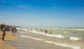 People bathing in Adriatic Sea at Silvi Marina