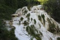 People bathing in Bagni San Filippo