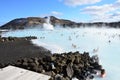 People bathing in the Blue Lagoon Iceland Royalty Free Stock Photo