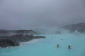 People bathing in Blue Lagoon in Iceland Royalty Free Stock Photo