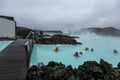 People bathing in Blue Lagoon in Iceland Royalty Free Stock Photo