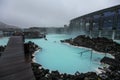 People bathing in Blue Lagoon in Iceland