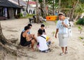 People on beach in Boracay island, Philippines Royalty Free Stock Photo