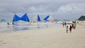 People on beach in Boracay island, Philippines Royalty Free Stock Photo