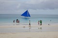 People on the beach in Boracay, Philippines Royalty Free Stock Photo