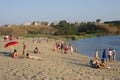 People on the beach in Bulgaria Royalty Free Stock Photo