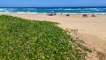 People on the beach of Cape Vidal in Isimangaliso park, South Africa