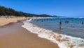 People on the beach of Cape Vidal in Isimangaliso park, South Africa