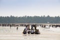 People on the beach in Chaung Thar, Myanmar Royalty Free Stock Photo