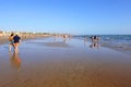 People on the beach Costa Ballena, Cadiz province, Spain Royalty Free Stock Photo