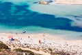 People on the beach in lagoon of Balos. Crete. Greece.