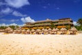 People on the beach of Playacar, Mexico Royalty Free Stock Photo