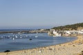 People on the beach on summer day Royalty Free Stock Photo