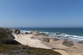 People at the beach during the summer in Porto Covo, in Alentejo Royalty Free Stock Photo
