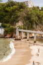 People at the beach on a sunny day in Boa Viagem Island, Niteroi, State of Rio de Janeiro, Brazil