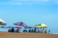 People Beach umbrella in the baron, bantul - indonesia