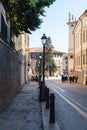 People at the beginning of street Corso Palladio