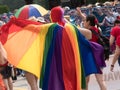 People behind bars gay supporters walking pride