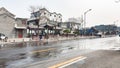 People and bicycles in beijing in morning