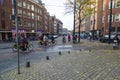 People on bicycles. City Hague. Holland