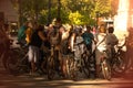 People with bikes on Puerta de Jerez in Seville 43