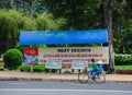 People biking on street in Dalat, Vietnam