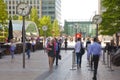 People blur. Office people moving fast to get to work at early morning in Canary Wharf aria Royalty Free Stock Photo